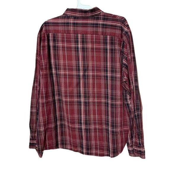 Wrangler Authentics Men’s 2XL Plaid Long sleeve Cotton Button Up - Picture 2 of 6